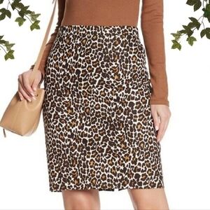 J. Crew Brown and Tan Pencil Skirt